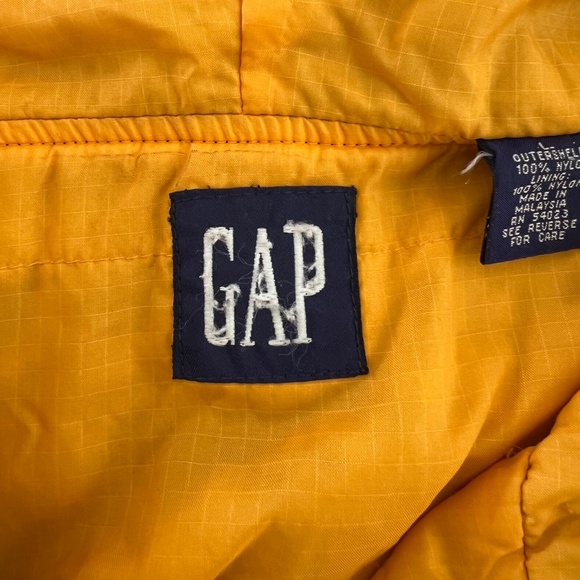 Gap Blue and Orange Hooded Rain Jacket (Large; Unisex) - Picture 4 of 8